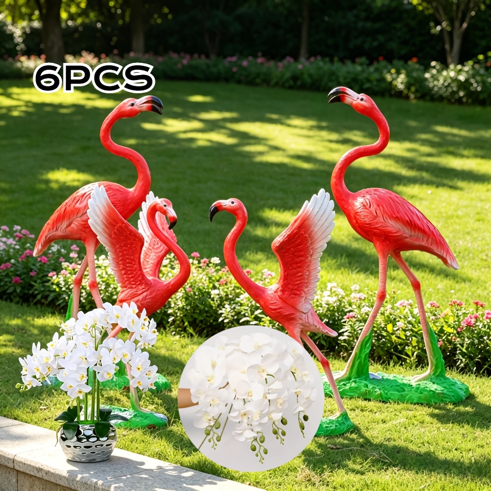TEMU 6pcs Realistic Orchid Fake Flowers - Lifelike Phalaenopsis Branches For Home And Wedding Decor, Perfect Gift For Valentine's Day, Mother's Day,