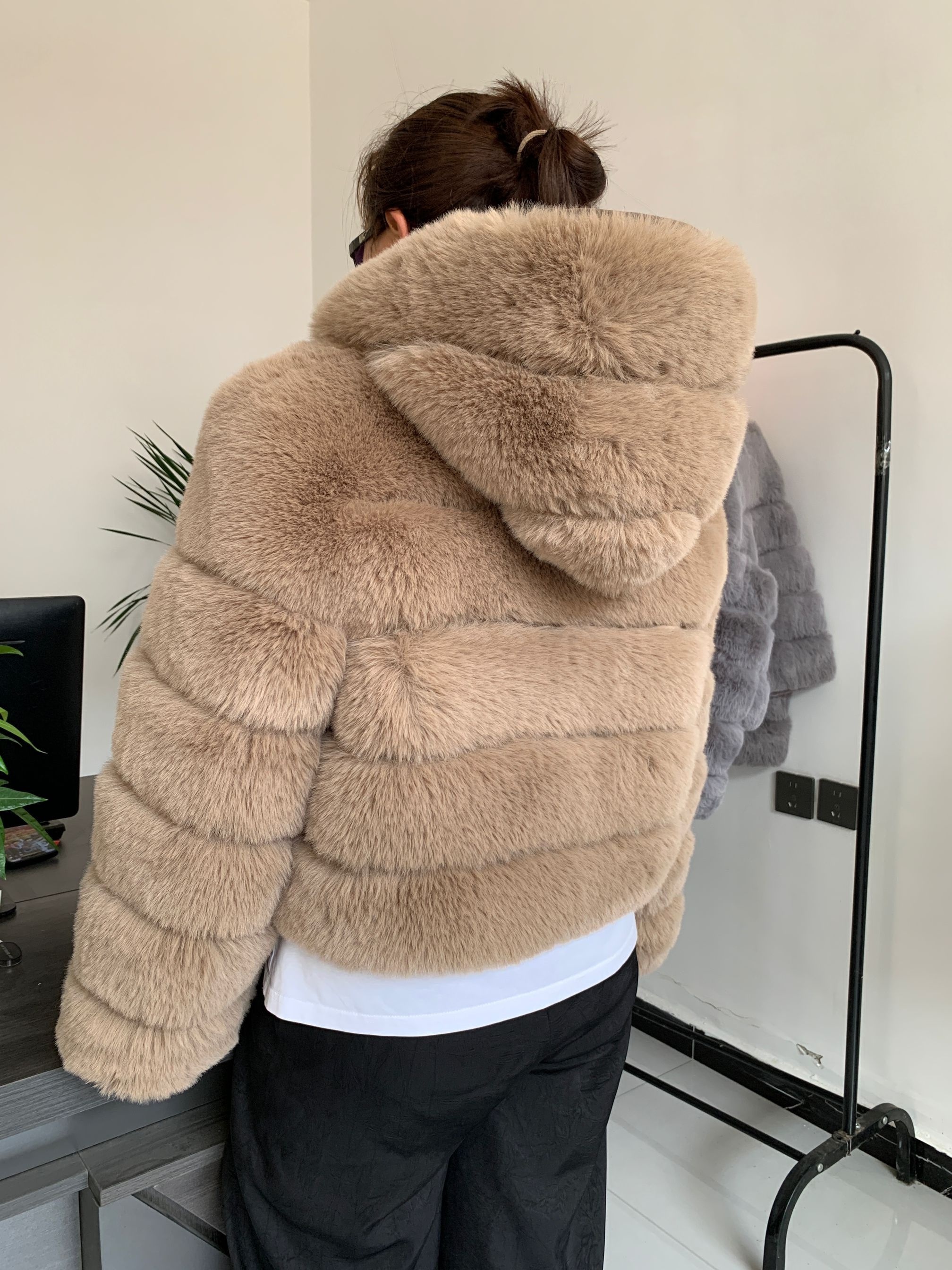 veste dhiver en fausse fourrure femmes veste courte à Temu Morocco