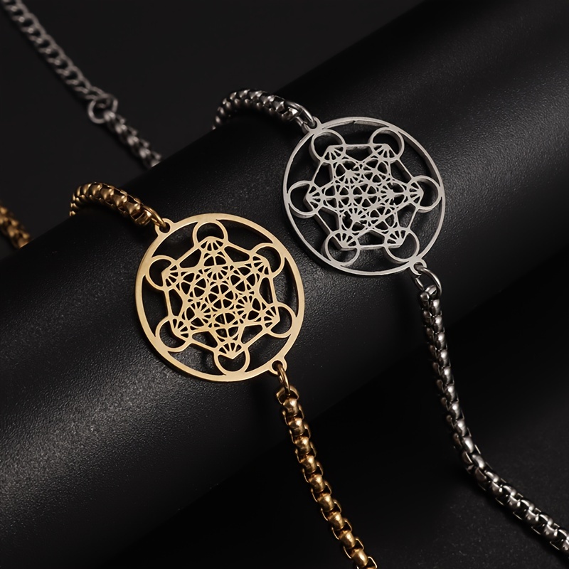 pieces/set stainless steel supernatural necklace angel seal pendant  bracelet for men and women bracelet amulet fashion jewelry - Main Image