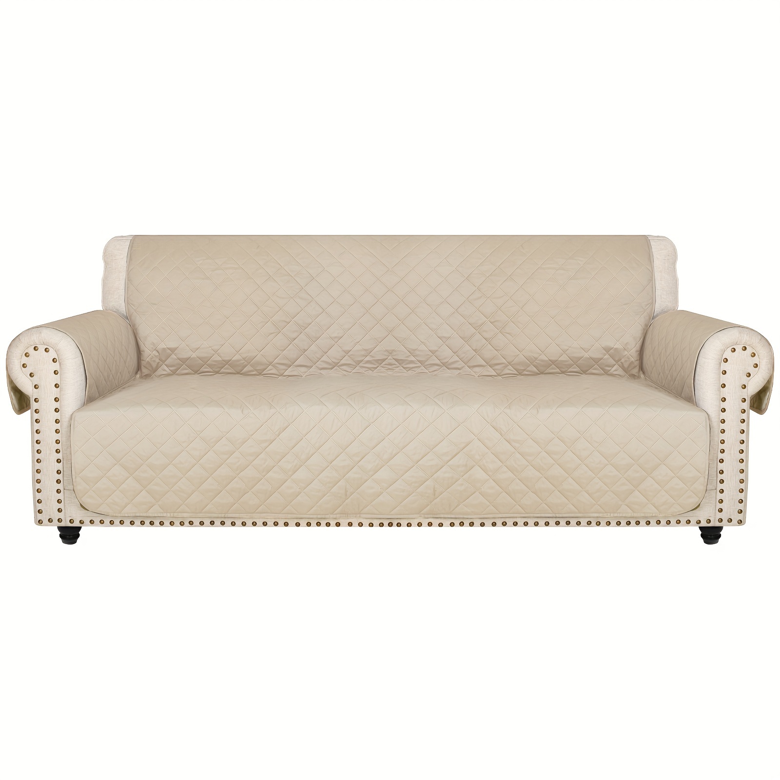 TEMU High Quality Sofa Towel, Pet Scratch Resistant Sofa Cover, Upgraded Non-slip On The Back With Pockets On The Side, Recliner Protector For