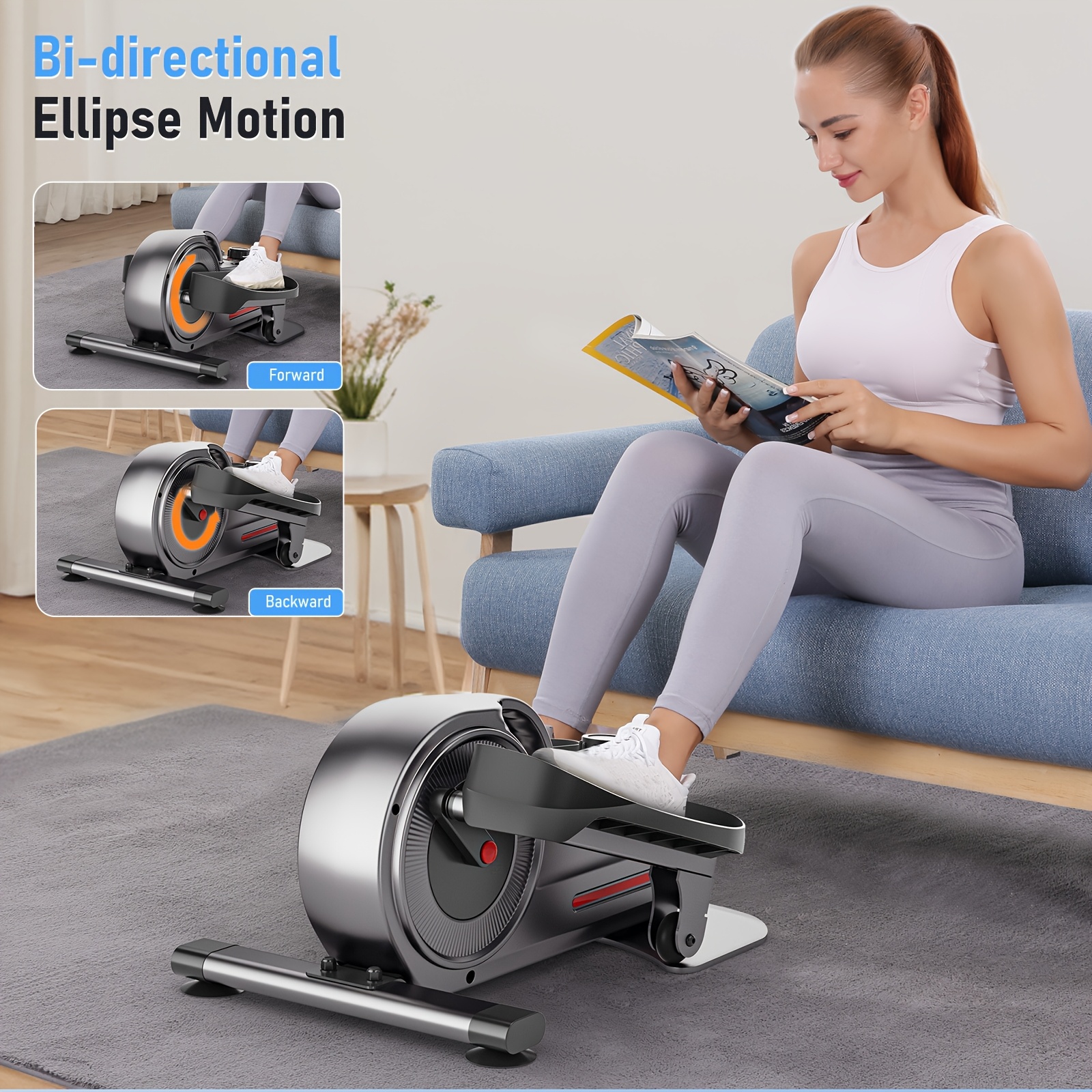 under desk bike pedal exerciser, under desk elliptical, magnetic