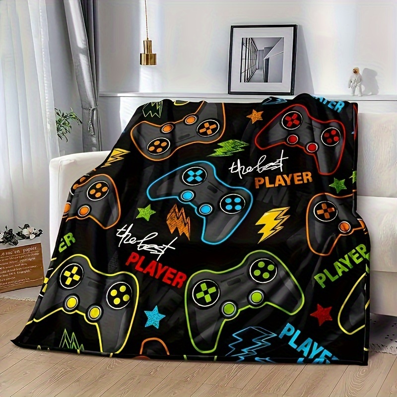 

Cozy Flannel Gamepad Blanket - Soft And Warm Throw Blanket For Gaming And Couch Bed - Perfect For Winter Nights