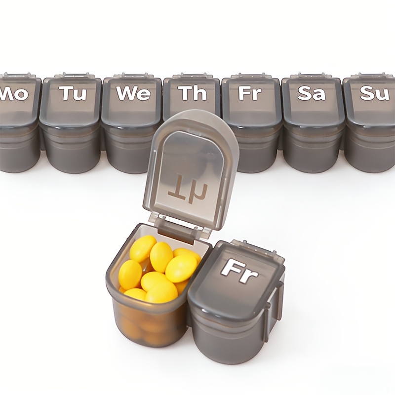 Image of Portable Medicine Box, Sealed And Moisture-proof, Suitable For Business Travel, Travel, And Outdoors, Divided Pills, Capsules, And Health Supplements, Compact And Lightweight, Convenient Storage