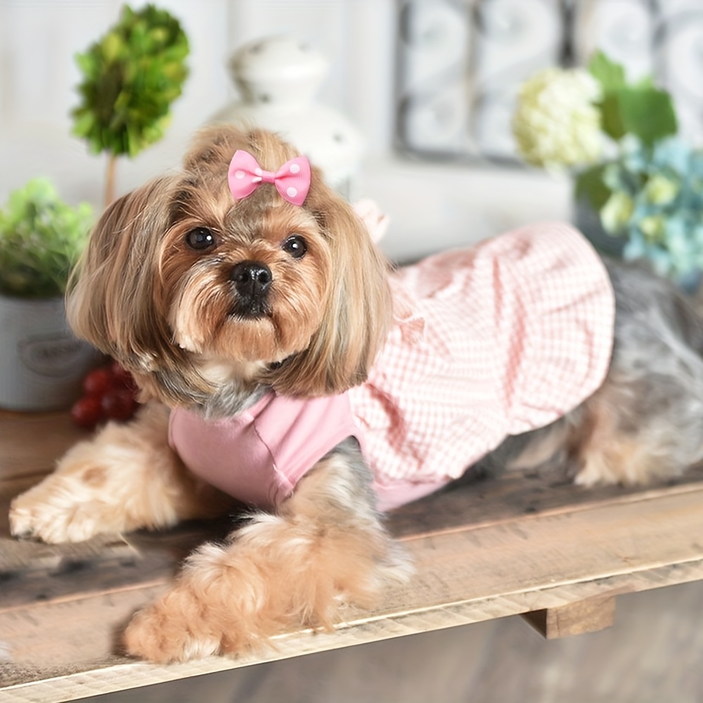random 20pcs   handmade solid color pet dog bows hair additions for dogs cute cat bowknots pet supplies Product details 5