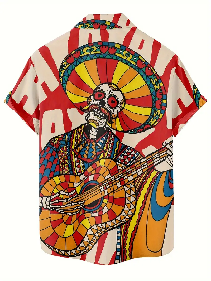 skull mens summer and lapel and suitable for dates as details 1