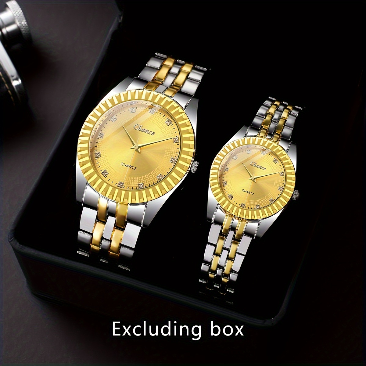 

2pcs Couples Business Leisure Quartz Watch Luxury Fashion Analog Wrist Watch, Valentine's Day Gift For Women Men
