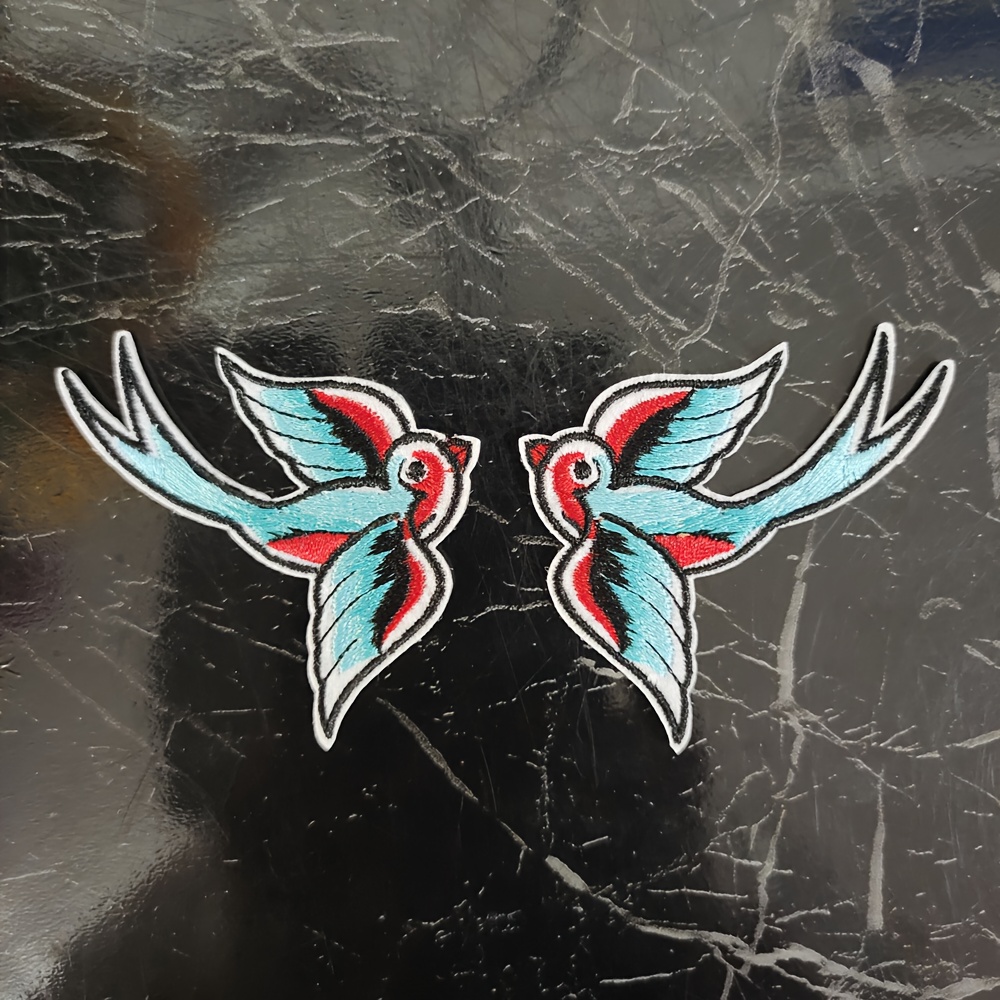 TEMU 2pcs Little Cartoon Embroidered Cloth Patches With Flying Decorative Patches, Suitable For Clothing Jackets, T-shirts, Pants, Malibu Bags,