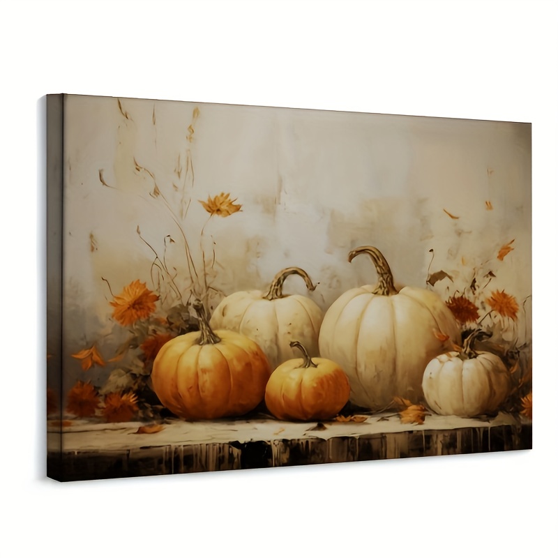 

Rustic Fall Decor Wall Art Pumpkin Decor Fall Art Vintage Autumn Wall Print Fall Decor Thanksgiving Print Autumn Decor Farmhouse Wall Decor (wrapped Canvas Framed - Gift)