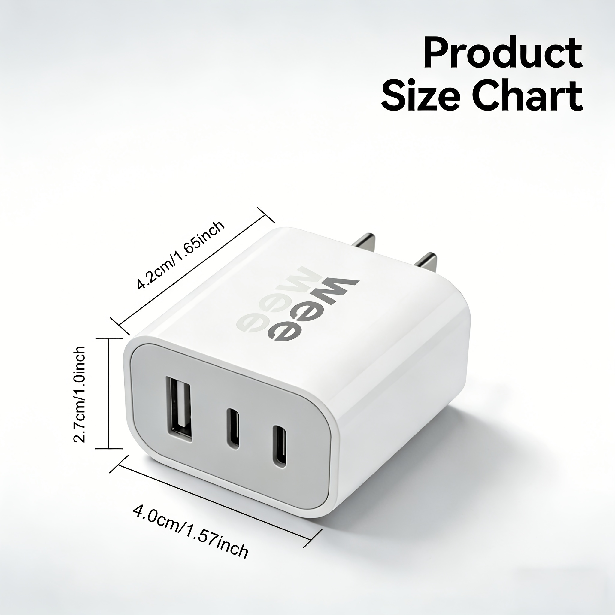 2c1a 3 port charger multi device 5v2a charging compact portable design   plug safe stable charging protection faster and smarter charging smart   for home office Product details 5