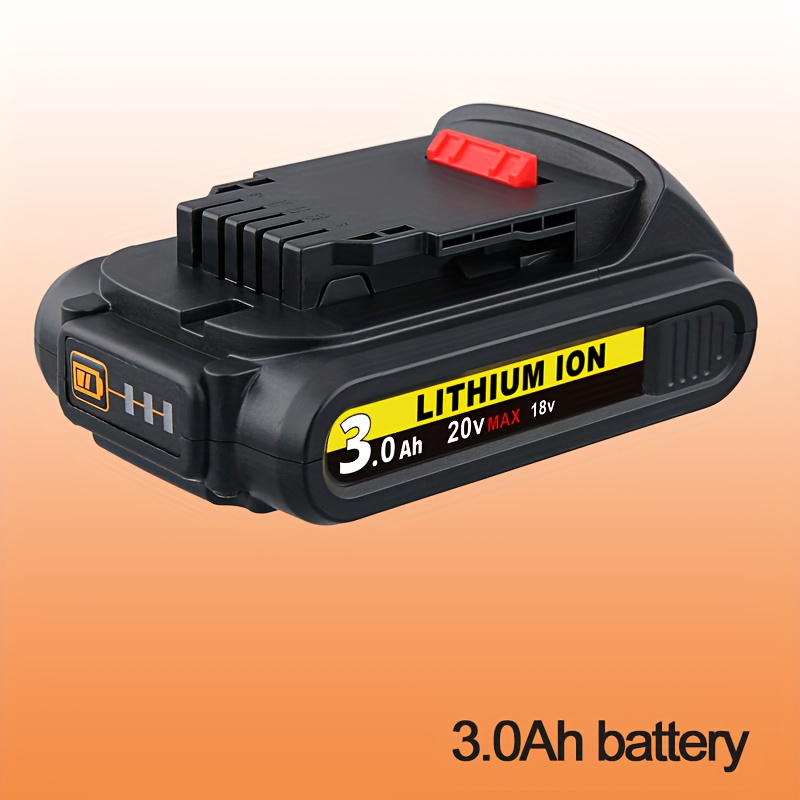 TEMU 1 Pack Compatible For Dcb201 Battery Replacement 18v/20v Max Lithium-ion High-capacity 3.0ah Battery Suitable For Dcb200 Dcb201 Dcb203 Dcv580