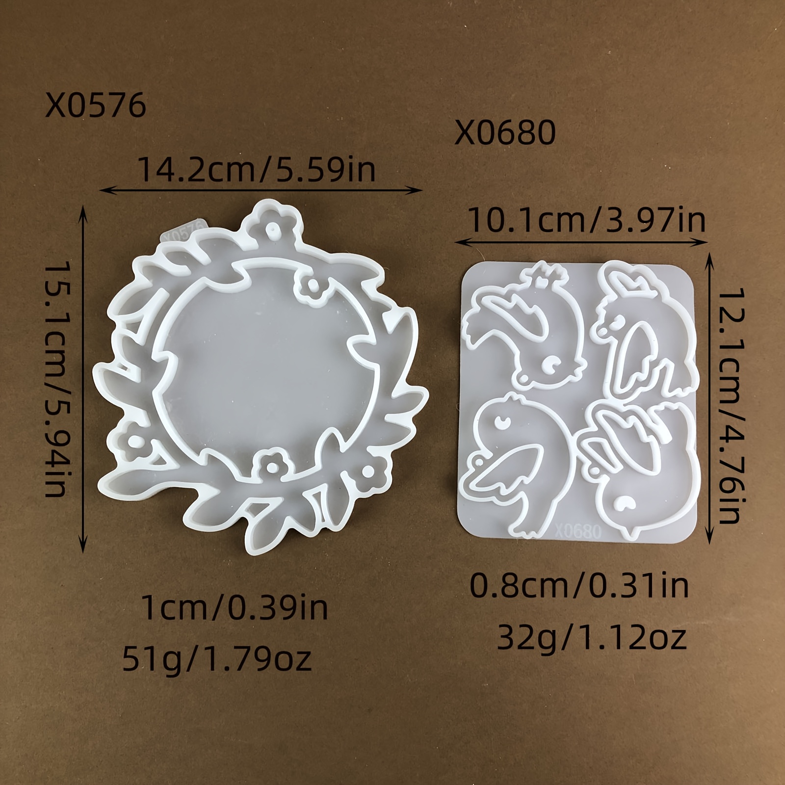 Diy Bird & Wreath Resin Casting Mold - Flexible Silicone, Ideal For Making Unique Spring Decorations, Bird Decorations|whimsical Design|silicone Mol