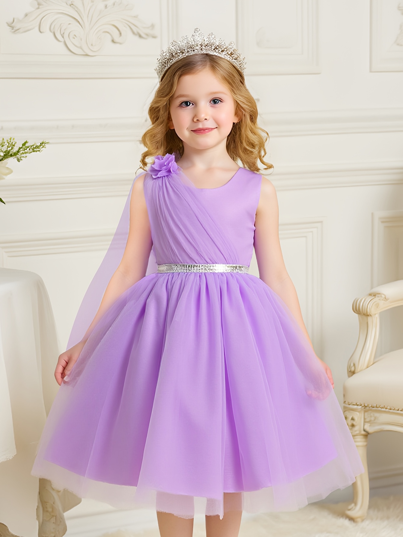 layered tulle princess dresses for kids Birthday Party Cake Dress With Sequins Girls Sleeveless V-Neck Mesh Dress – Birthday Party Cake Dress With Sparkles & Layered Tulle BATCH_2024-8-5-RP