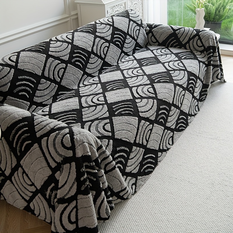TEMU JIT1 de sofá nueva estilo bohemio, de sofá cómoda, para mascotas, lujosa de sofá de terciopelo , decoración de muebles de felpa lavable a