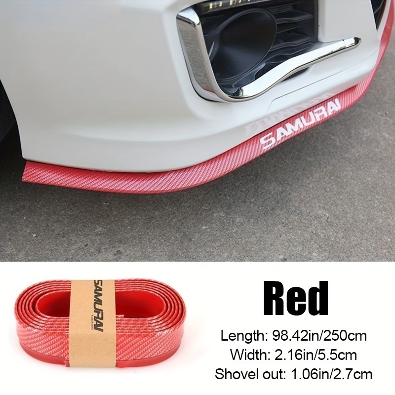 Protezione Battitacco Auto In Fibra Di Carbonio | Adesivo Antigraffio Universale | 5cm X 2.5m | Rosso - Foto 9