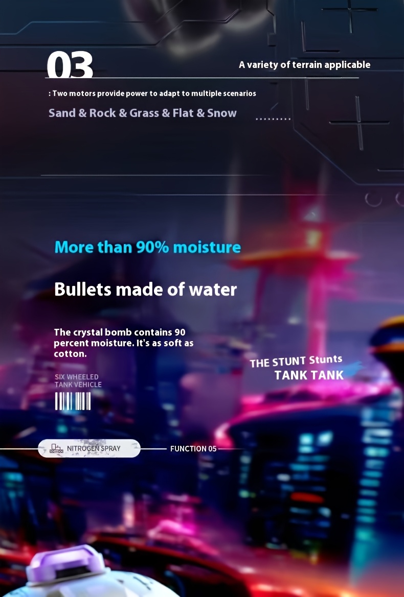 6-wheel Drive Upgraded Stunt Tank, Tank Model, Intelligent Fun Version Of Super Large Off-road Vehicle, Toy Tank, Intelligent Off-road Toy Car Model, Climbing Toy Car, Realistic Tank Toy, Fun And Interesting Holiday Gift