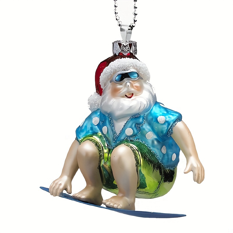 

Claus Acrylic Pendant - 2d Car, Keychain & Phone Charm With Dual-tone Sun Design For Home Decor