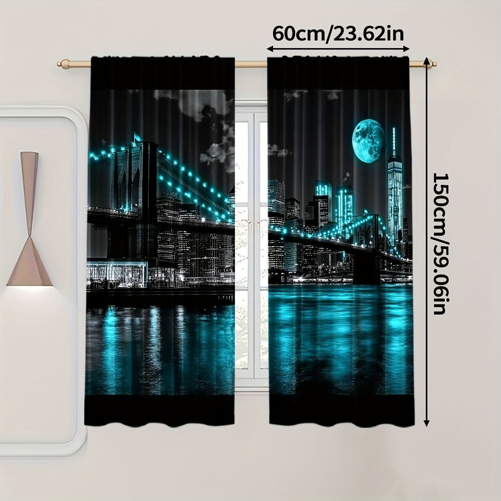 TEMU 2d Flat - 2d Flat - 2 Pieces Of Versatile Polyester Fabric Drapes With 2d Flat Printing, Suitable For Festive Holiday Decoration Aesthetically