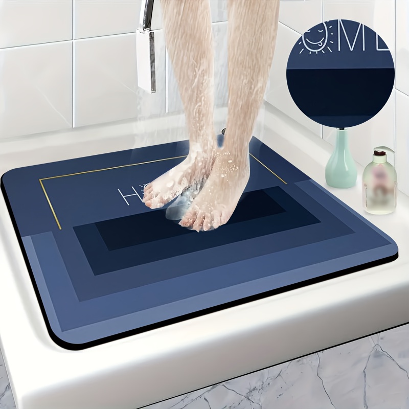 1pc diatomite bath mat minimalist   with decorative print pattern quick dry non slip absorbent floor mat for bathroom shower laundry room bedroom doorway rv kitchen bathroom rugs non slip bathtub mat bath matts for bathroom small bath mat bathroom doorway mat kitchen floor mat   mat contemporary decor rubber backing absorbent fabric       modern households practical   Product details 0