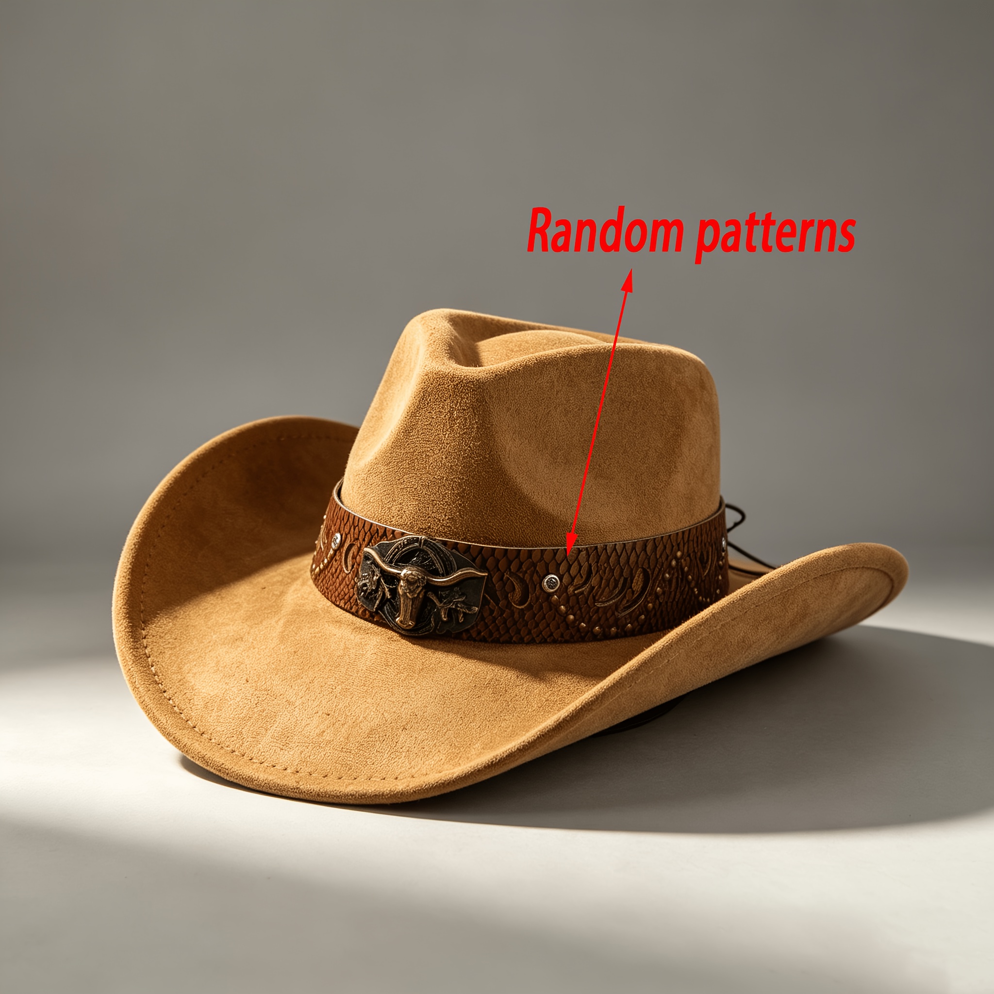 TEMU 1pc Suede Western Cowboy Hat For Men And Women, Vintage Top Hat, Ethnic Style Vintage Jazz Hat, Outdoor Sun Hat, Equestrian Hat,halloween