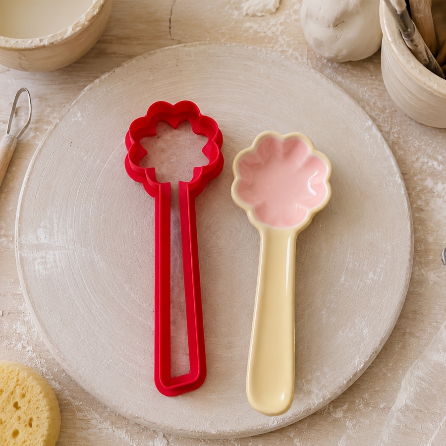TEMU Coupe- de cuillère – Outil de poterie pour faire des cuillères, des salières et des céramiques décoratives – Coupe versatile imprimée en 3D pour