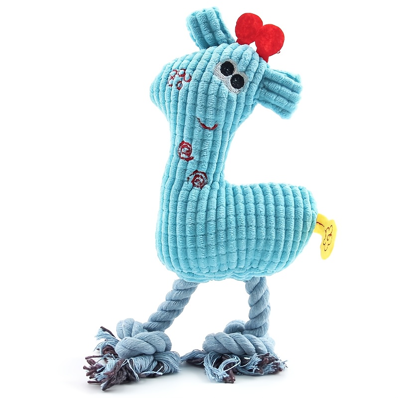 Image of Plush Dog Chew Toys For Medium Dogs - Squeaky Durable Puppy Set, Bite-resistant Soft Fabric, Safe Interactive Play, No Small Parts, Vibrant Colors, Without Battery