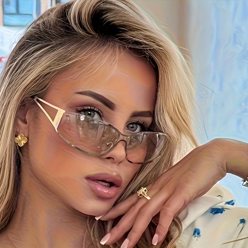 new high end womens silvery change trend personality glasses