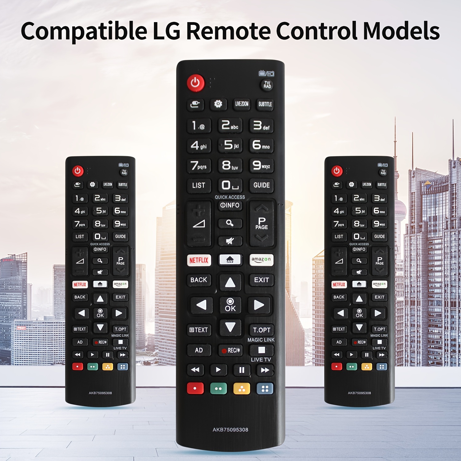 Mando a distancia universal para LG TV (todos los modelos) compatible con  65NANO90UPA y todos los LG Smart TV LCD LED 3D HDTV AKB75375604 AKB75095307