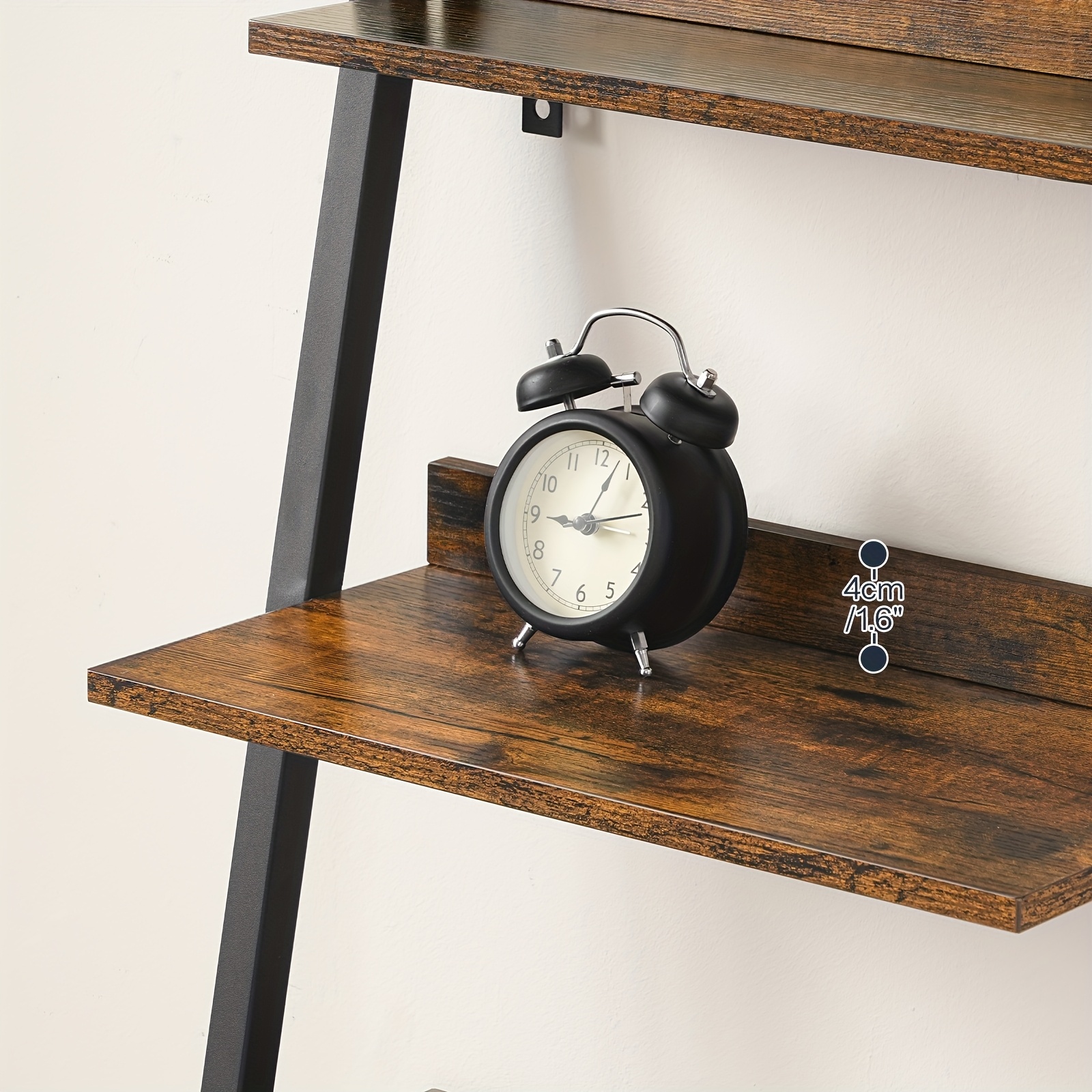 Vertical 5-Tier Wooden Shelving Unit for Storage