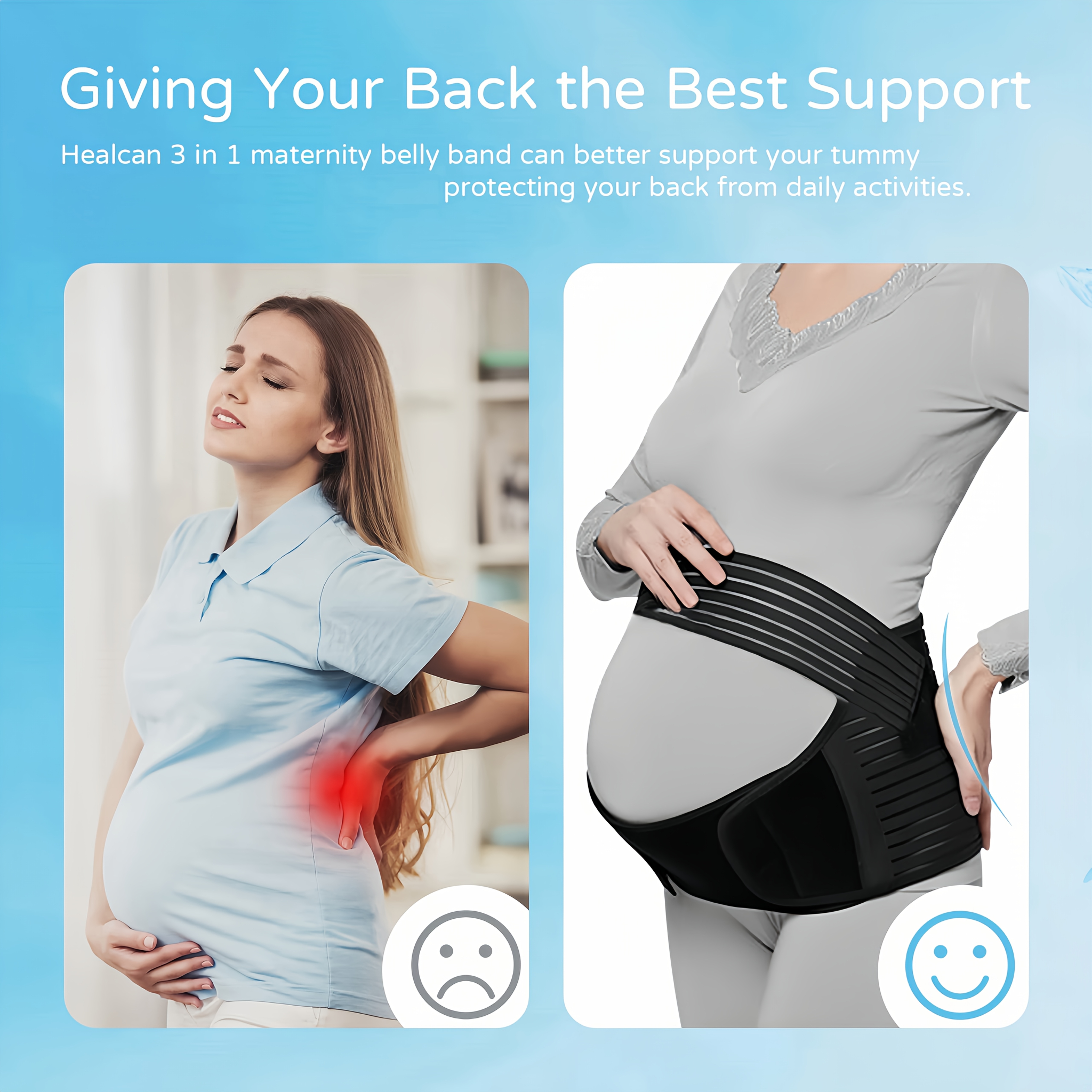 Maternity Support Belt - Comfortable Postpartum Waist Control, Solid Belly Support, Adjustable Design for Pregnancy and Beyond