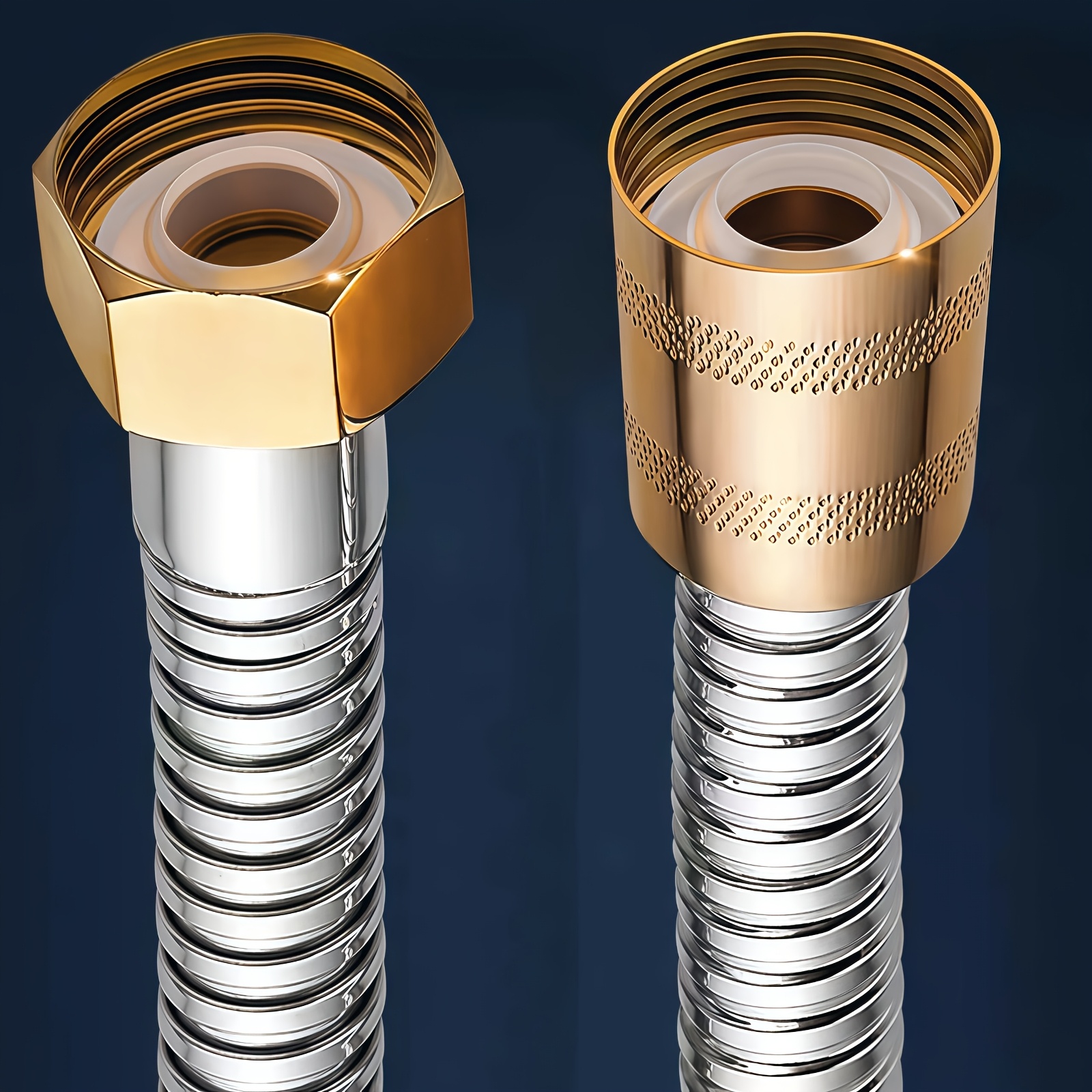 120Cm Flexible Chrome-Plated Shower Hose, Universal G1/2 Connector