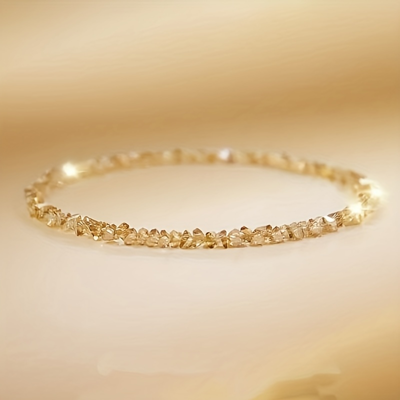 Women's Crystal Elastic Rope Stackable Bead Bracelet