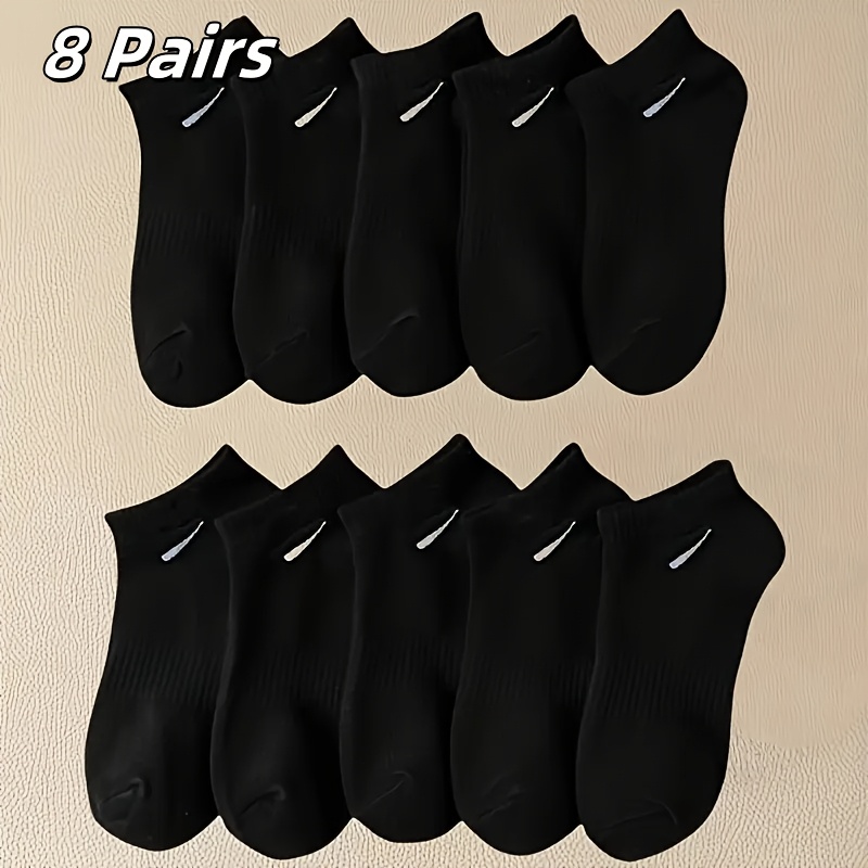 TEMU 8 Pairs Women' Individual Comfortable Athletic Style Versatile Soft Short Socks