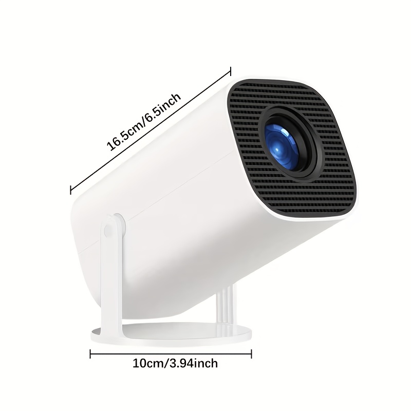 a compact projector that can   4k videos has   resolution of 720p and features wireless and wireless 5 2   this portable device   automatic vertical keystone correction and a stand that can rotate  