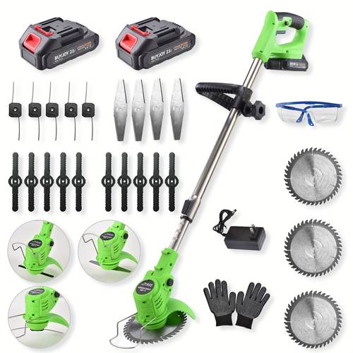 wireless weeding machine battery powered weeding machine 3 in 1 rechargeable foldable weeding machine motor suitable for lawns gardens courtyards gardening gifts