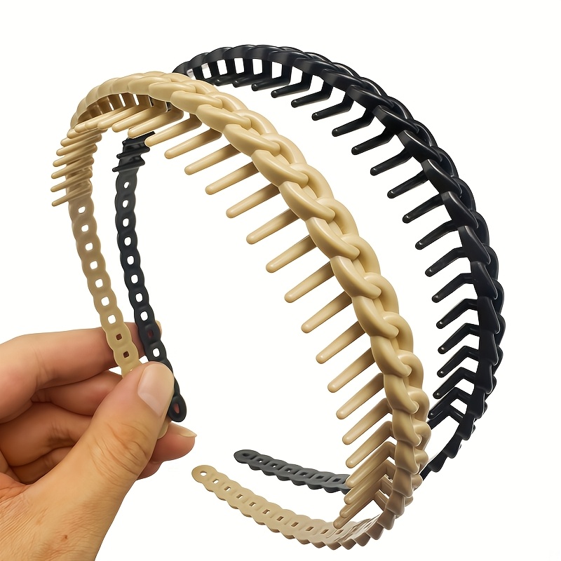 2pcs Fashion Women's Headband/hair Tie/wide Band Headband Face Washing Headband Anti-slip Toothed Hair Clip, Handmade Headband Matte Material Accessory Heart Headband