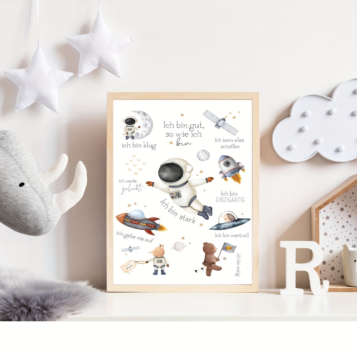 Modern Astronaut & Space-themed Canvas Art Print - Wall Decor For Living Room, Bedroom, Kitchen, And Hallway, Room Decor