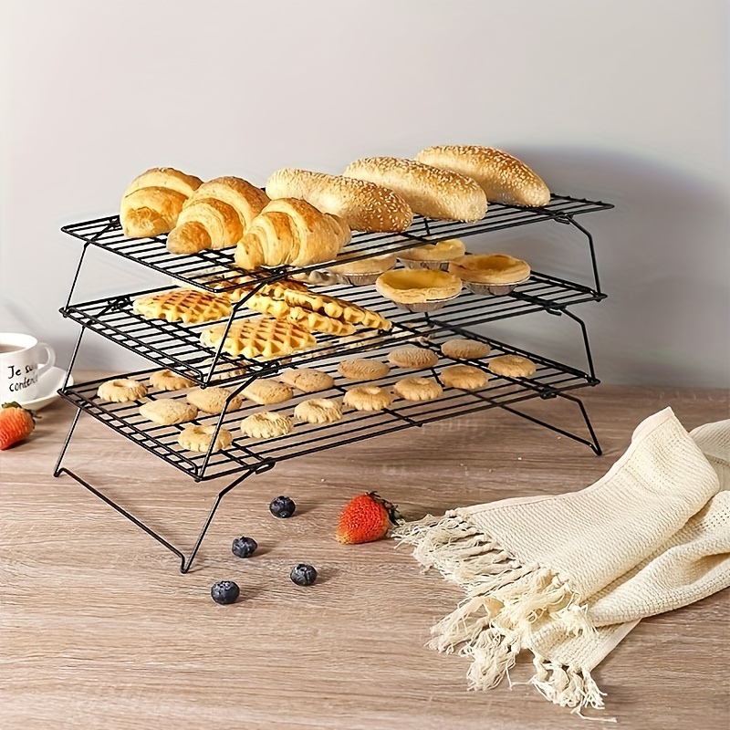 

2/3pcs, Foldable And Stackable Cooling Rack For Baking Food, Ideal For Cookies, Bread, Pastries And More, Baking Tool, Kitchen Gadget, Kitchen Accessory