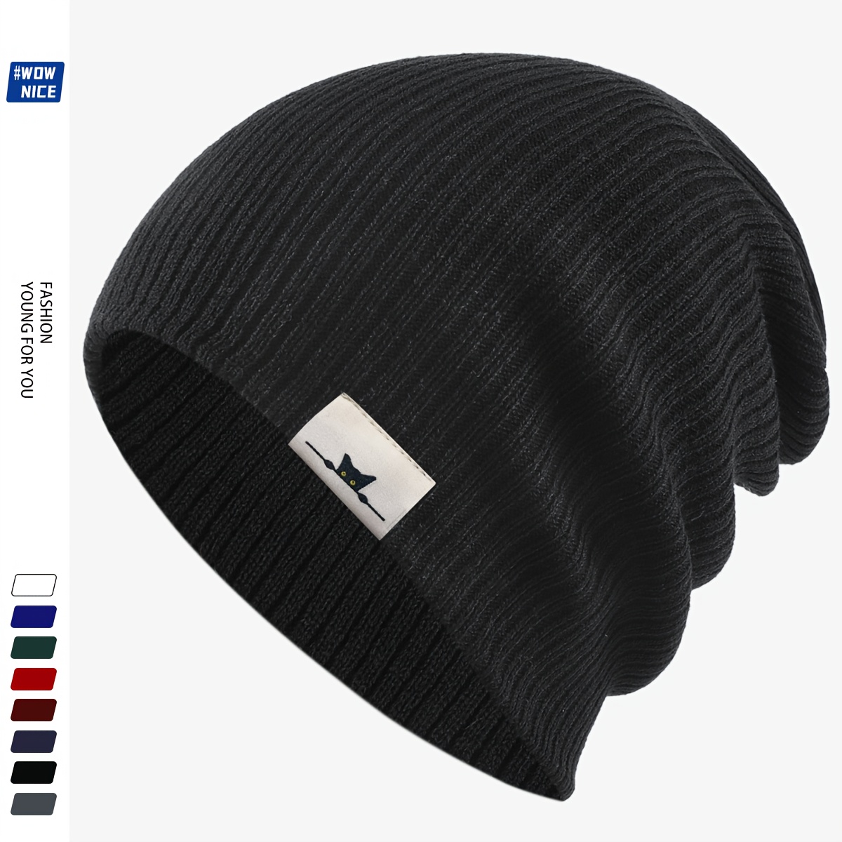 TEMU Comfortable, Breathable, Solid- Fashionable Outdoor Warm Hat For Men And Women, Autumn/winter Outdoor Sports Casual Cold-proof Brimless Hat, Ear