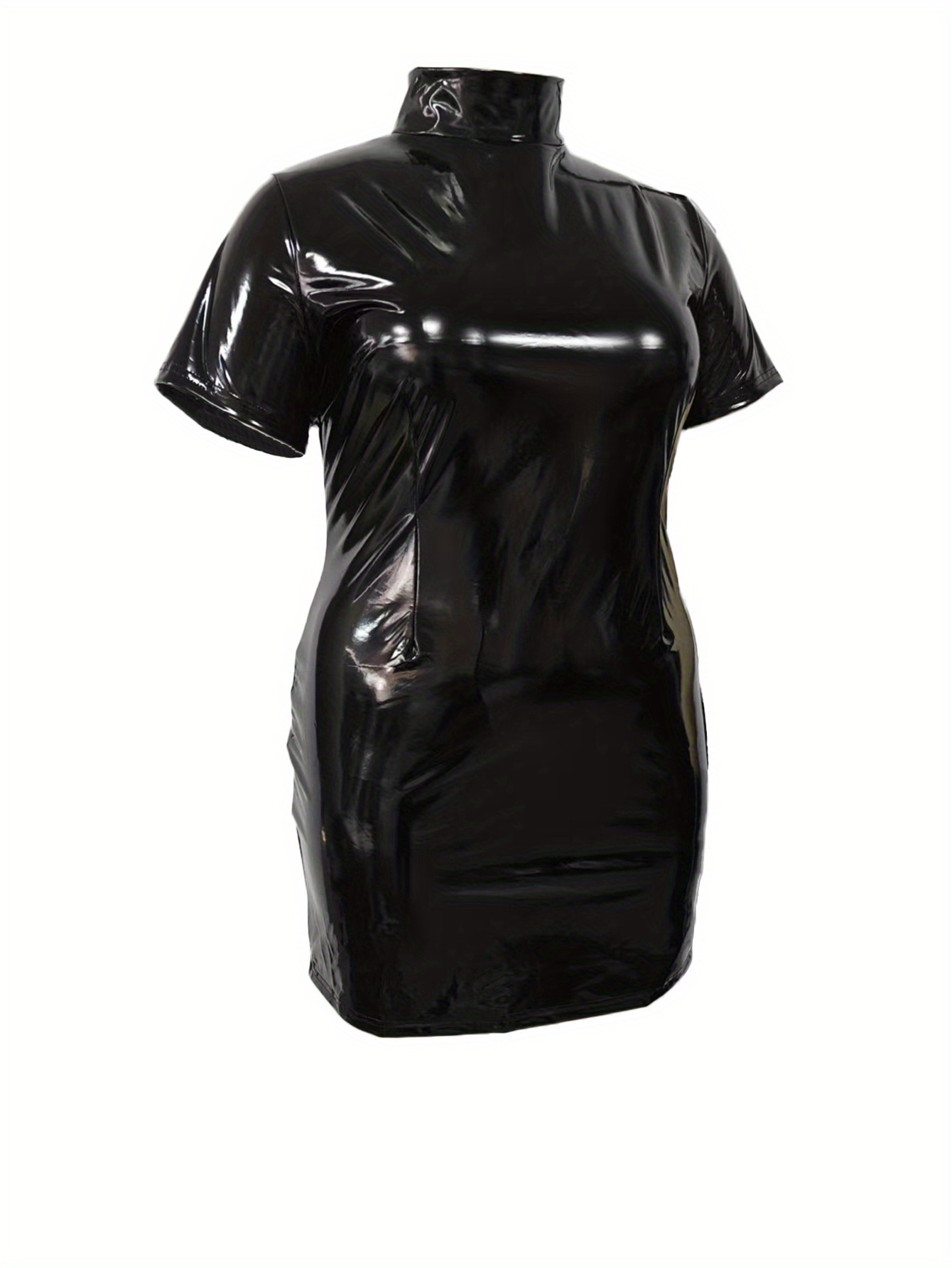 plus size plus size stretch shiny patent faux leather - Temu Poland