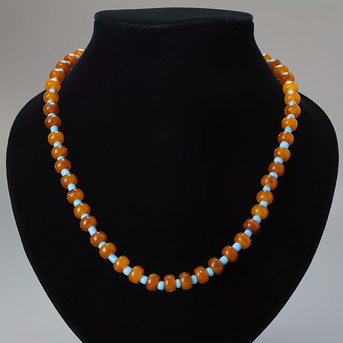 Boho Style Resin Bead Necklace Colored Bubblegum Beads Charm