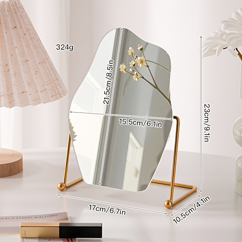 E-shop Wolken Make-up Spiegel, Wolkenform, Drehbar, Metallbasis, Kann im Badezimmer, Schlafzimmer, Büro verwendet werden, Neuer persönlicher Make-up