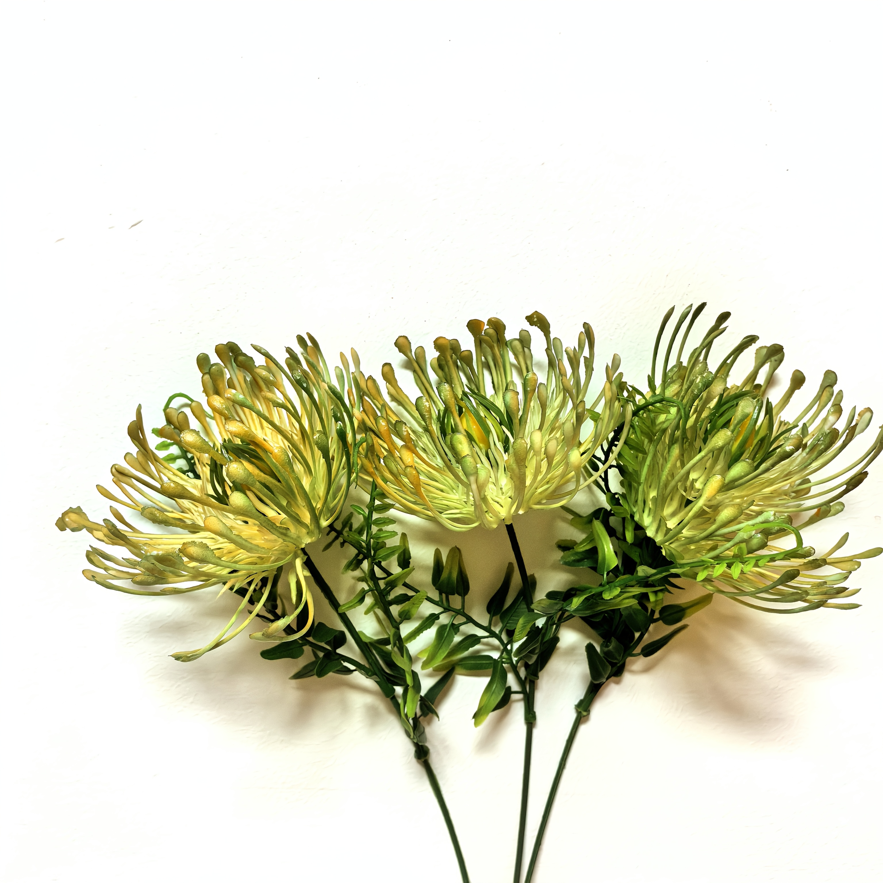 3pcs Artificial Chrysanthemum Pads, Wedding Decoration Fake , High-end Decorative Props, Home Lighting Decor Plastic Dried Floral Arrangement