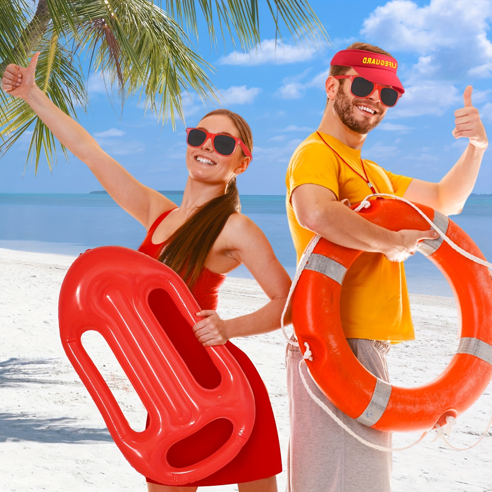 lifeguard costume accessory set adjustable beach party hat Temu