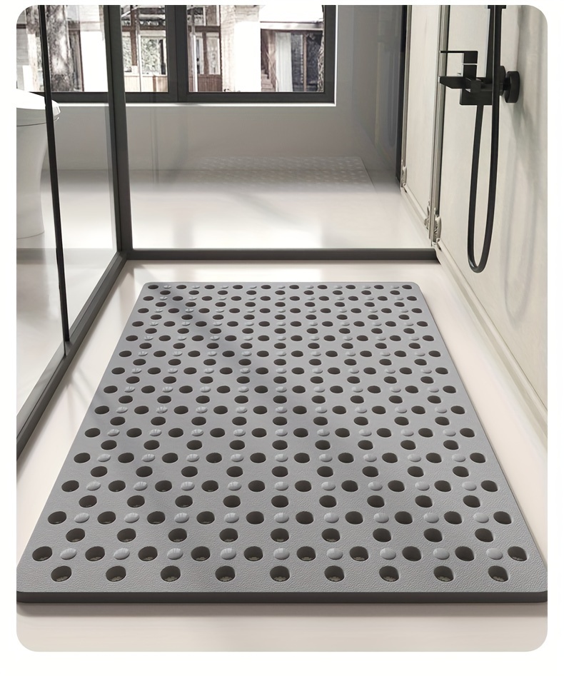1pc bathroom non slip mat with suction cup bath rug shower mat round hole design bathroom massage   drain suitable for shower room hotel toilet toilet bathtub bathroom accessories Product details 9