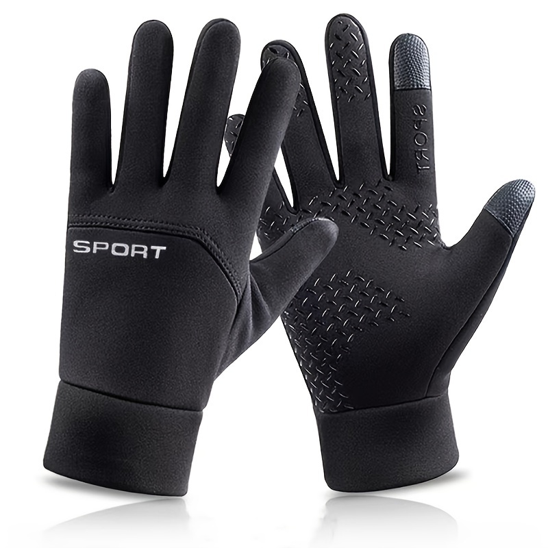 

Touchscreen-compatible Waterproof Gloves - Warm Fleece Lined, Non-slip Grip For Winter Outdoor Activities & Cycling