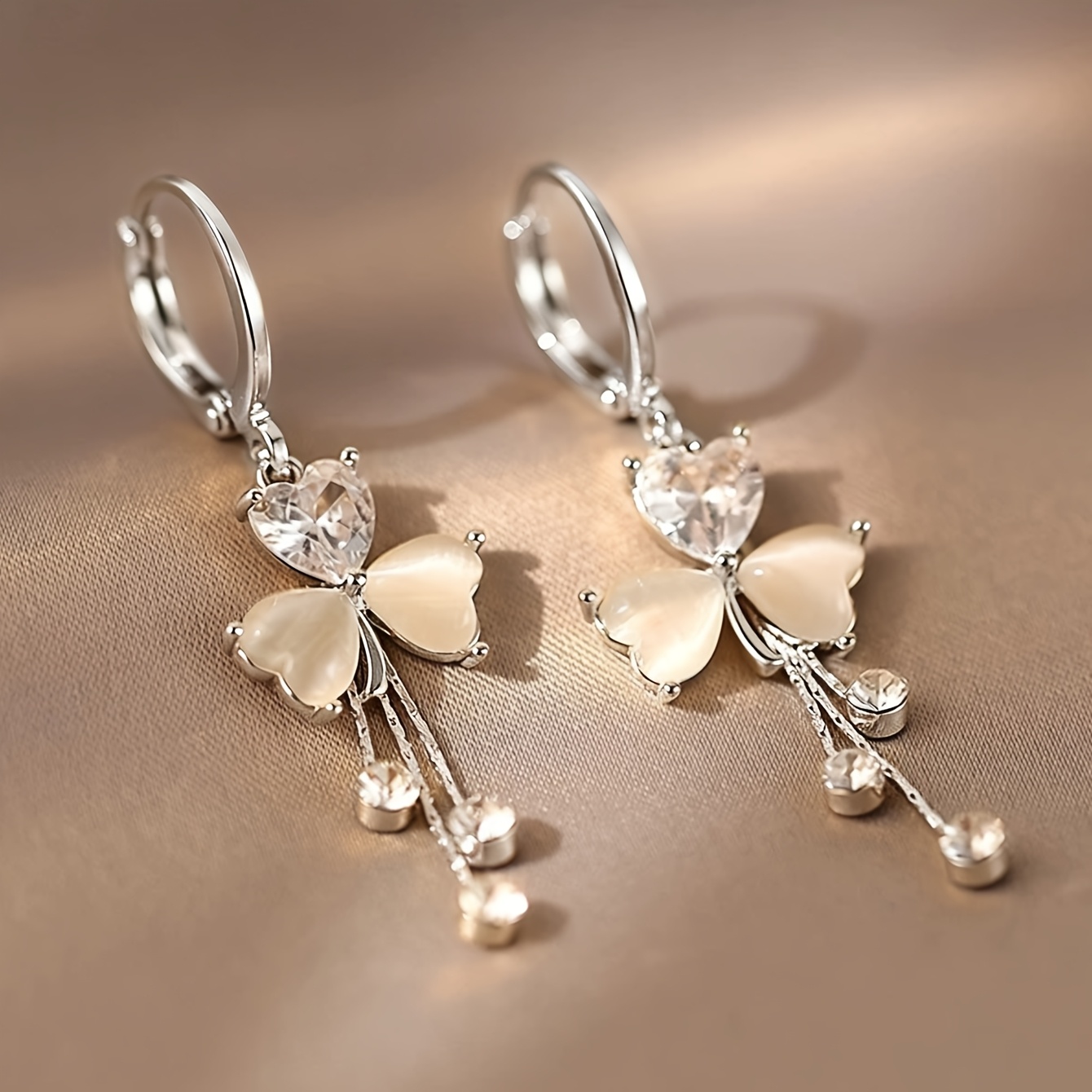 1 Pair Of Elegant Tassel Drop Earrings Suitable For Women' Wear