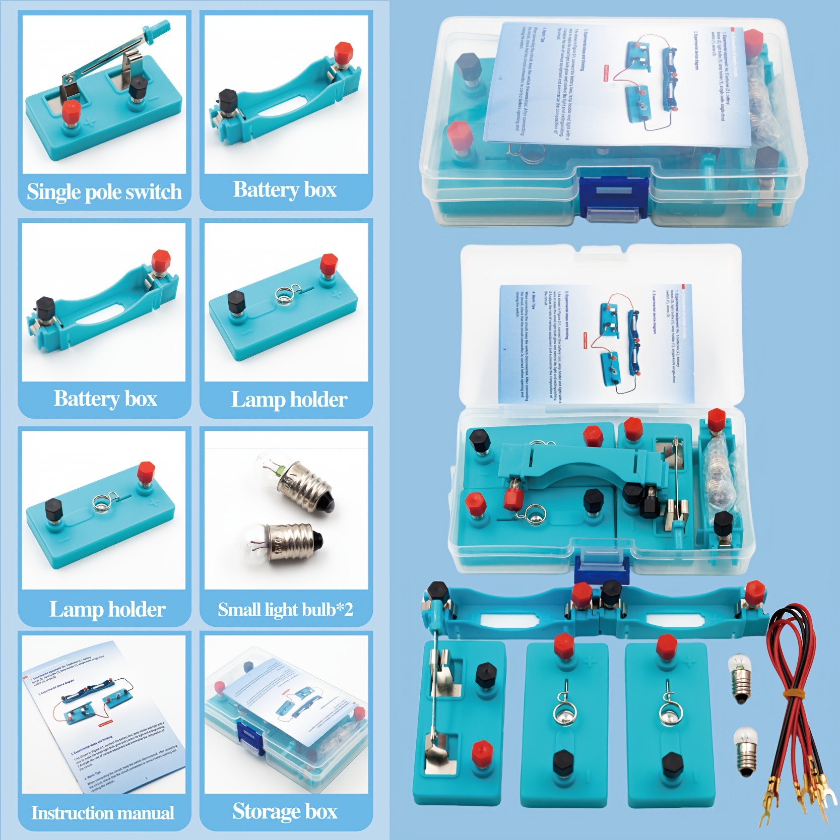 Kit For - Basic Electrical Circuit Exploration, Physics Lab Essentials, Classroom Demonstration Tools Racking Random