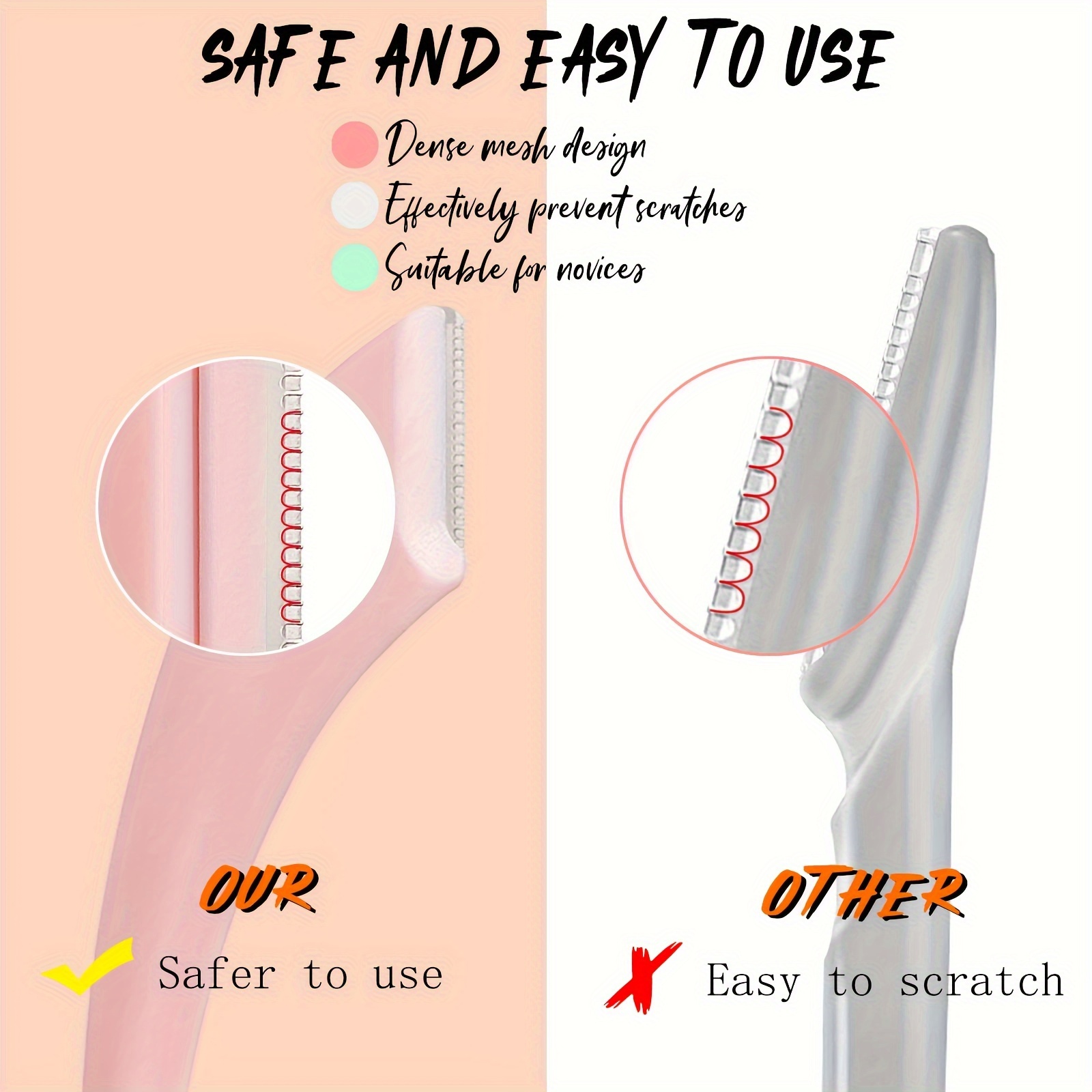 pink eyebrow shaping kit 2 eyebrow trimmer - Temu