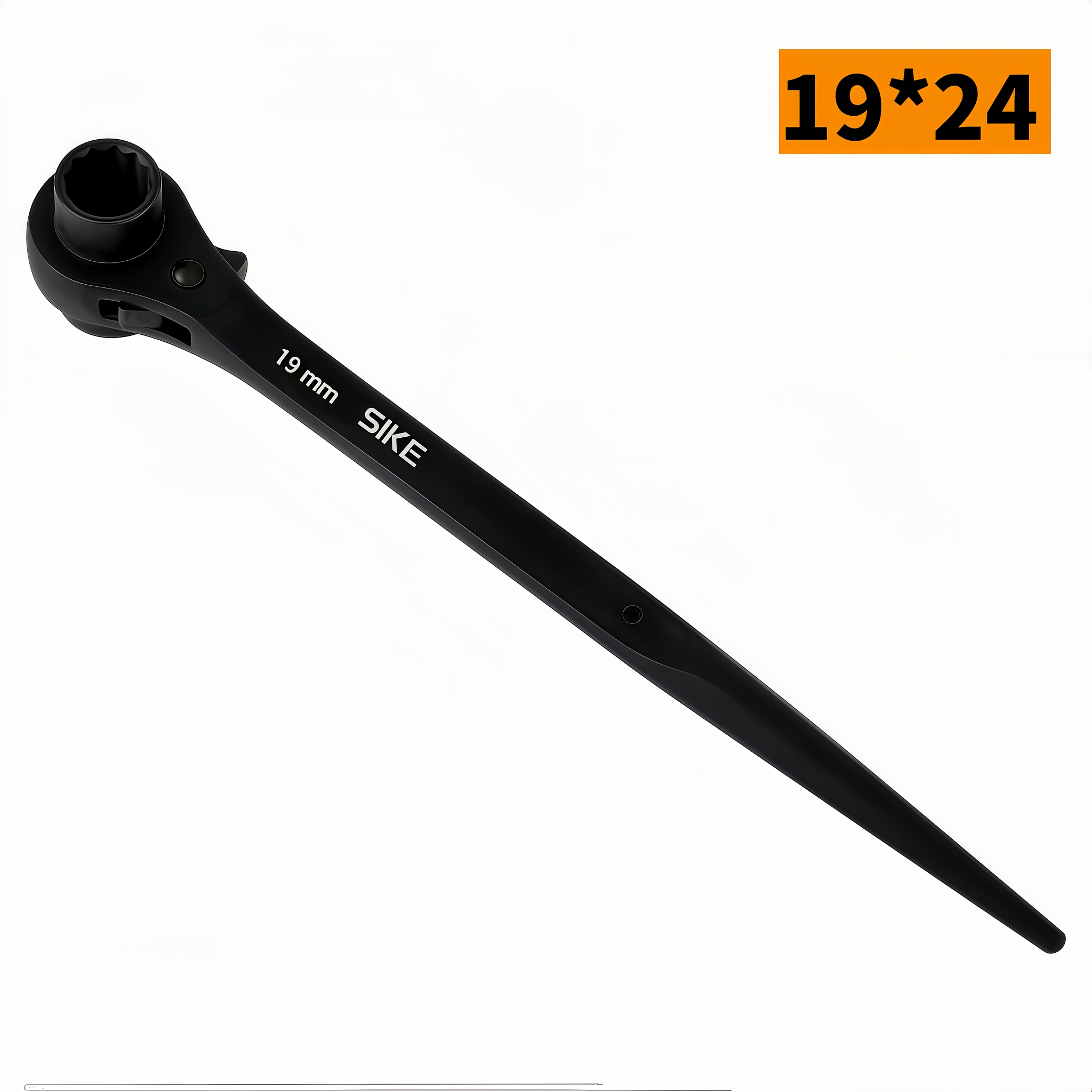 TEMU Sike Heavy Duty Carbon Steel Ratchet Wrench, Pointed-tail Dual- 17-23mm Socket Wrench, Quick Release, Torque For Repairs, Fast And Effortless,