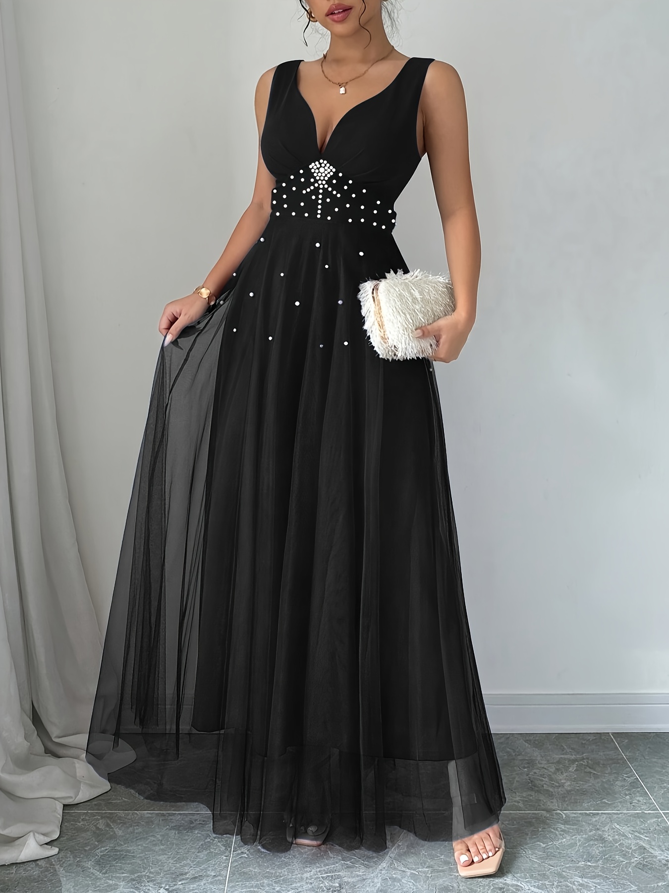 black formal dresses sold on Temu United States